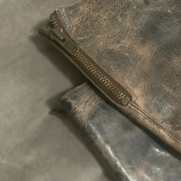 Bed Stu 8 black leather distressed 2 zippers - Picture 5 of 9